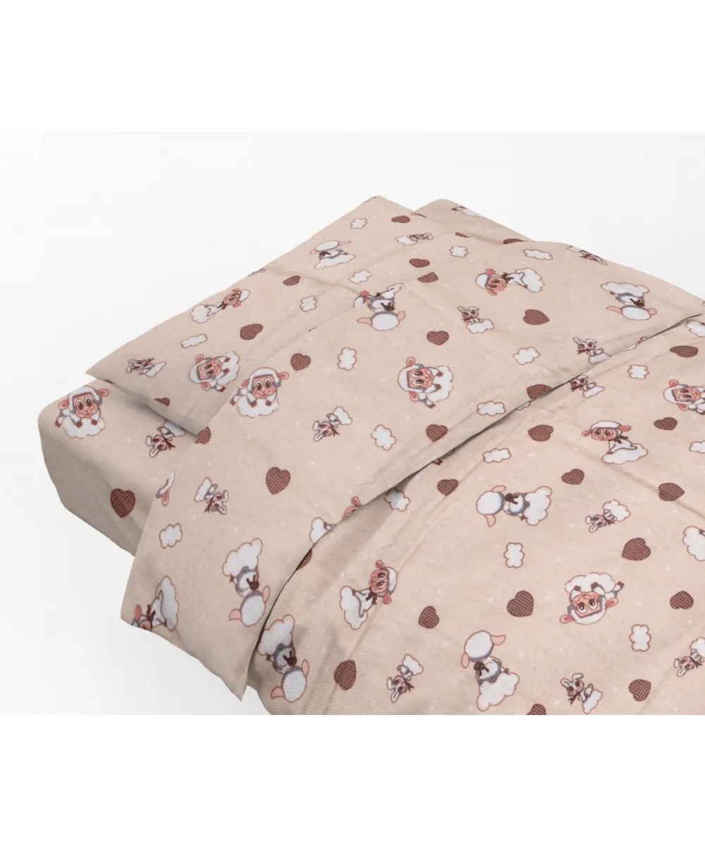 ΜΑΞΙΛΑΡΟΘΗΚΗ ΕΜΠΡΙΜΕ kids Προβατάκι 07 50Χ70 Beige Flannel cotton 100% ΜΑΞΙΛΑΡΟΘΗΚΗ ΕΜΠΡΙΜΕ kids Προβατάκι 07 50Χ70 Beige Flannel cotton 100%