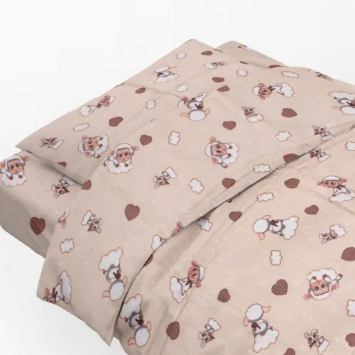 ΜΑΞΙΛΑΡΟΘΗΚΗ ΕΜΠΡΙΜΕ kids Προβατάκι 07 50Χ70 Beige Flannel cotton 100% 