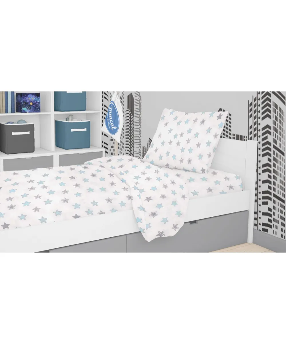 ΠΑΠΛΩΜΑΤΟΘΗΚΗ ΕΜΠΡΙΜΕ kids Star 104 160Χ240 Sky blue Cotton 100% ΠΑΠΛΩΜΑΤΟΘΗΚΗ ΕΜΠΡΙΜΕ kids Star 104 160Χ240 Sky blue Cotton 100%