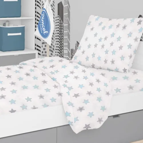 ΠΑΠΛΩΜΑΤΟΘΗΚΗ ΕΜΠΡΙΜΕ kids Star 104 160Χ240 Sky blue Cotton 100% 