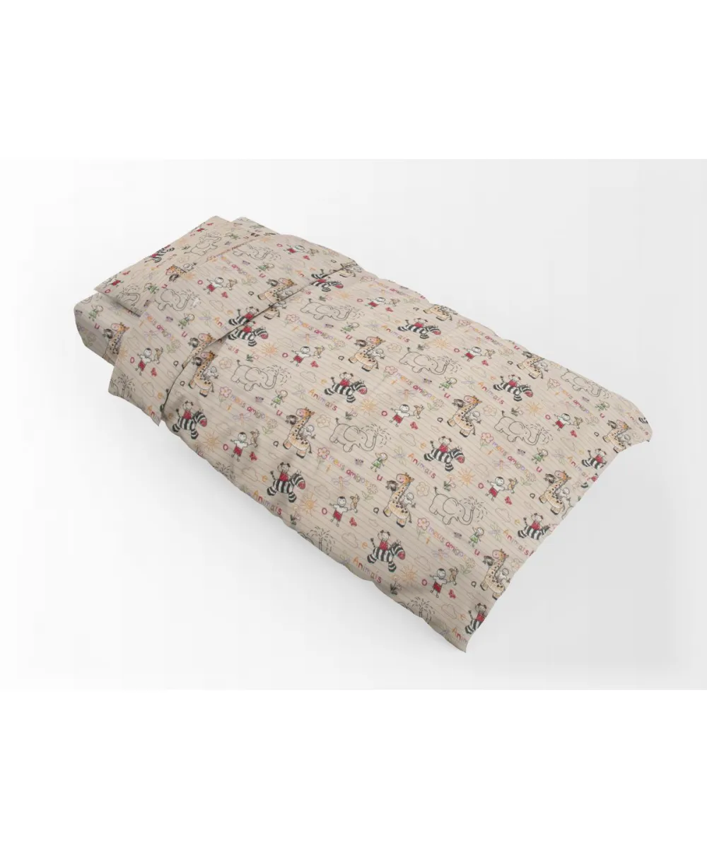 ΣΕΝΤΟΝΙΑ ΕΜΠΡΙΜΕ ΣΕΤ 3 τεμ kids Africa 145 160Χ240 Beige Flannel Cotton 100% ΣΕΝΤΟΝΙΑ ΕΜΠΡΙΜΕ ΣΕΤ 3 τεμ kids Africa 145 160Χ240 Beige Flannel Cotton 100%