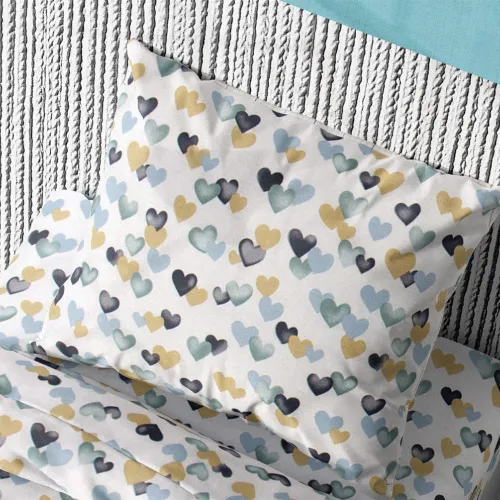 ΜΑΞΙΛΑΡΟΘΗΚΗ ΕΜΠΡΙΜΕ kids Hearts 11 50Χ70 Grey-Green Cotton 100% 