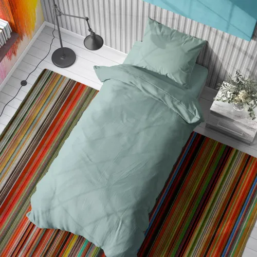 ΣΕΝΤΟΝΙΑ ΣΕΤ 2 τεμ Solid 497 160X240 Aqua Cotton 100% 