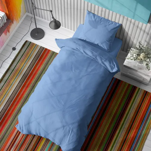 ΣΕΝΤΟΝΙΑ ΣΕΤ 2 τεμ Solid 498 160Χ240 Sky blue Cotton 100% 