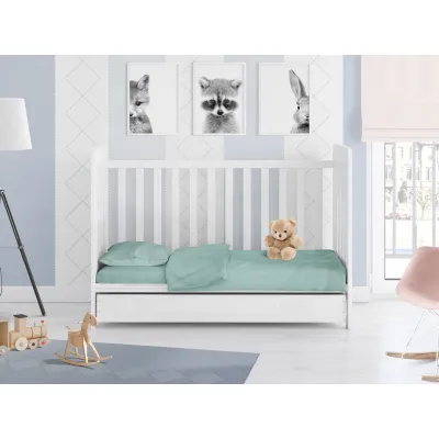 ΣΕΝΤΟΝΙΑ ΣΕΤ 3 τεμ bebe Solid 497 120X160 Aqua Cotton 100% 