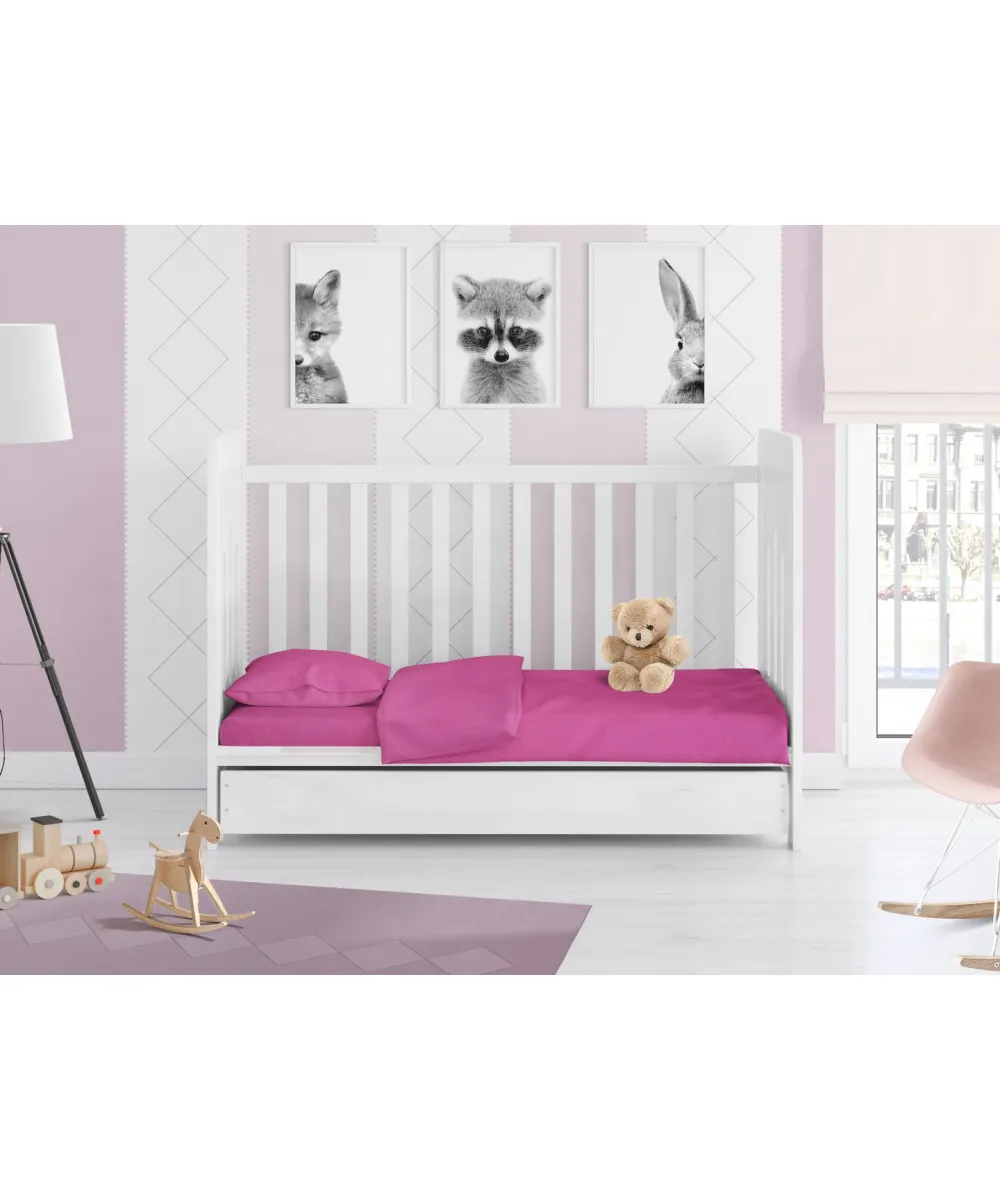 ΣΕΝΤΟΝΙΑ ΣΕΤ 3 τεμ bebe Solid 499 120Χ160 Fuchsia Cotton 100% ΣΕΝΤΟΝΙΑ ΣΕΤ 3 τεμ bebe Solid 499 120Χ160 Fuchsia Cotton 100%