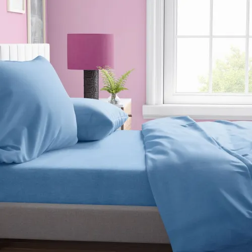ΣΕΝΤΟΝΙΑ ΣΕΤ 4 τεμ Solid 498 240Χ270 Sky blue Cotton 100% 