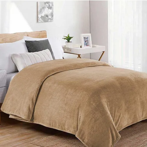 ΚΟΥΒΕΡΤΑ CORAL FLEECE Polyester 160X220 Μονόχρωμη 02 Beige