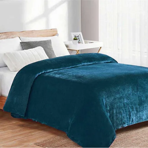 ΚΟΥΒΕΡΤΑ CORAL FLEECE Polyester 220X240 Μονόχρωμη 03 Petrol