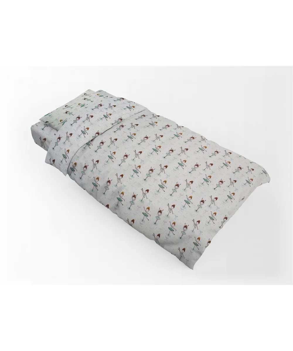 ΠΑΠΛΩΜΑΤΟΘΗΚΗ ΕΜΠΡΙΜΕ kids Μπαλαρίνα 166 160X240 Green Flannel Cotton 100% 