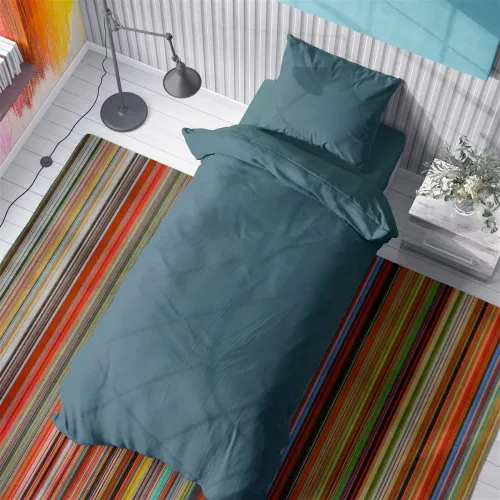 ΣΕΝΤΟΝΙΑ ΣΕΤ 2 τεμ Solid 494 160Χ240 Petrol Cotton 100% 