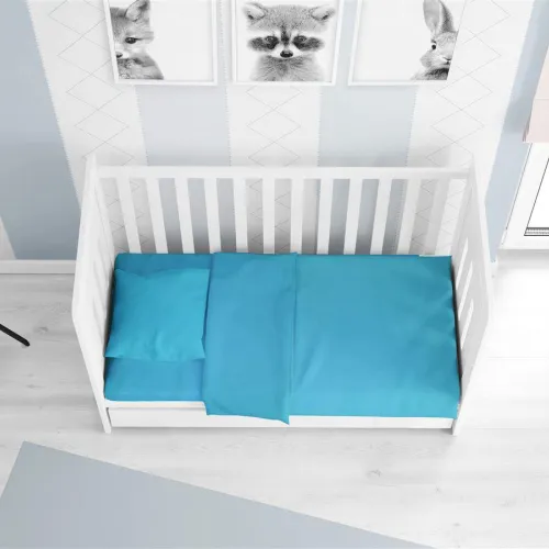 ΠΑΠΛΩΜΑ bebe Solid 493 120X160 Turquoise Cotton 100% 