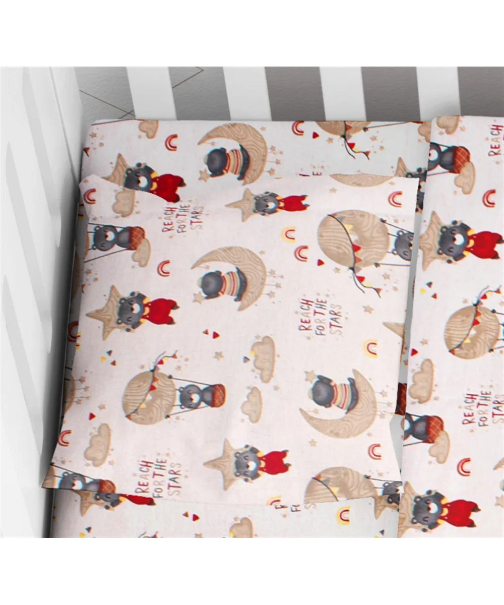 ΜΑΞΙΛΑΡΟΘΗΚΗ ΕΜΠΡΙΜΕ bebe Reach the stars 190 35Χ45 Beige Cotton 100% ΜΑΞΙΛΑΡΟΘΗΚΗ ΕΜΠΡΙΜΕ bebe Reach the stars 190 35Χ45 Beige Cotton 100%