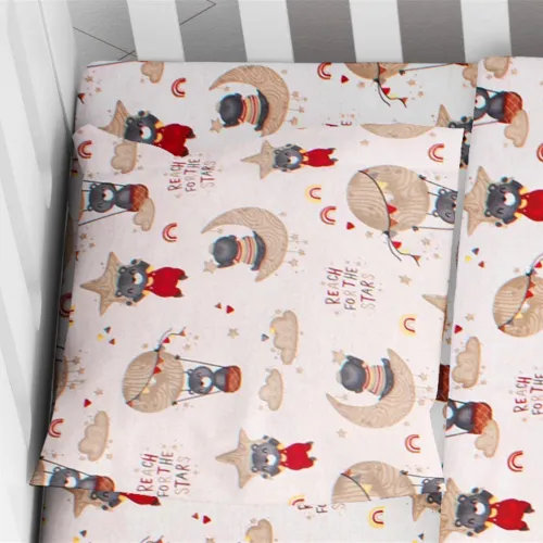 ΜΑΞΙΛΑΡΟΘΗΚΗ ΕΜΠΡΙΜΕ bebe Reach the stars 190 35Χ45 Beige Cotton 100% 