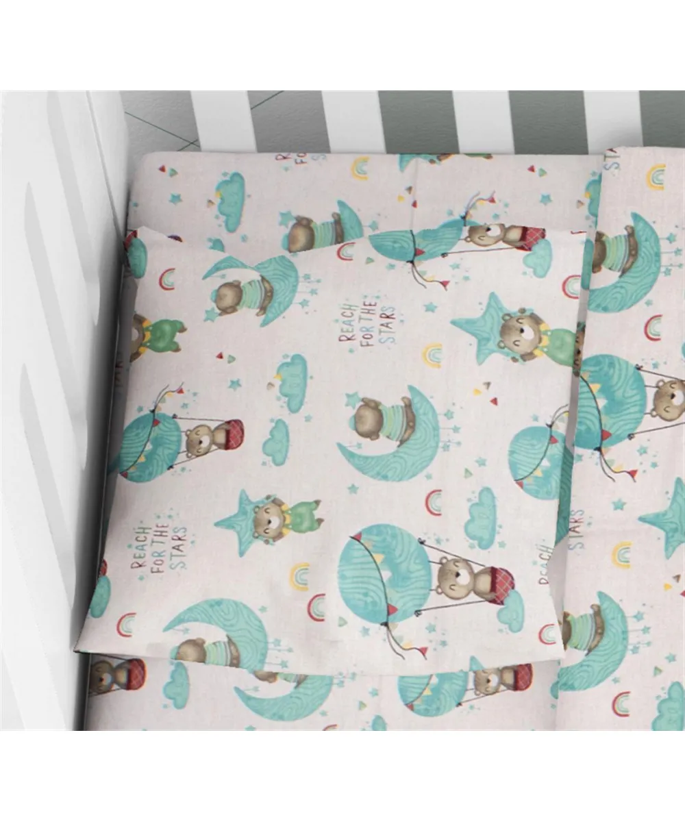 ΜΑΞΙΛΑΡΟΘΗΚΗ ΕΜΠΡΙΜΕ bebe Reach the stars 192 35Χ45 Green Cotton 100% ΜΑΞΙΛΑΡΟΘΗΚΗ ΕΜΠΡΙΜΕ bebe Reach the stars 192 35Χ45 Green Cotton 100%
