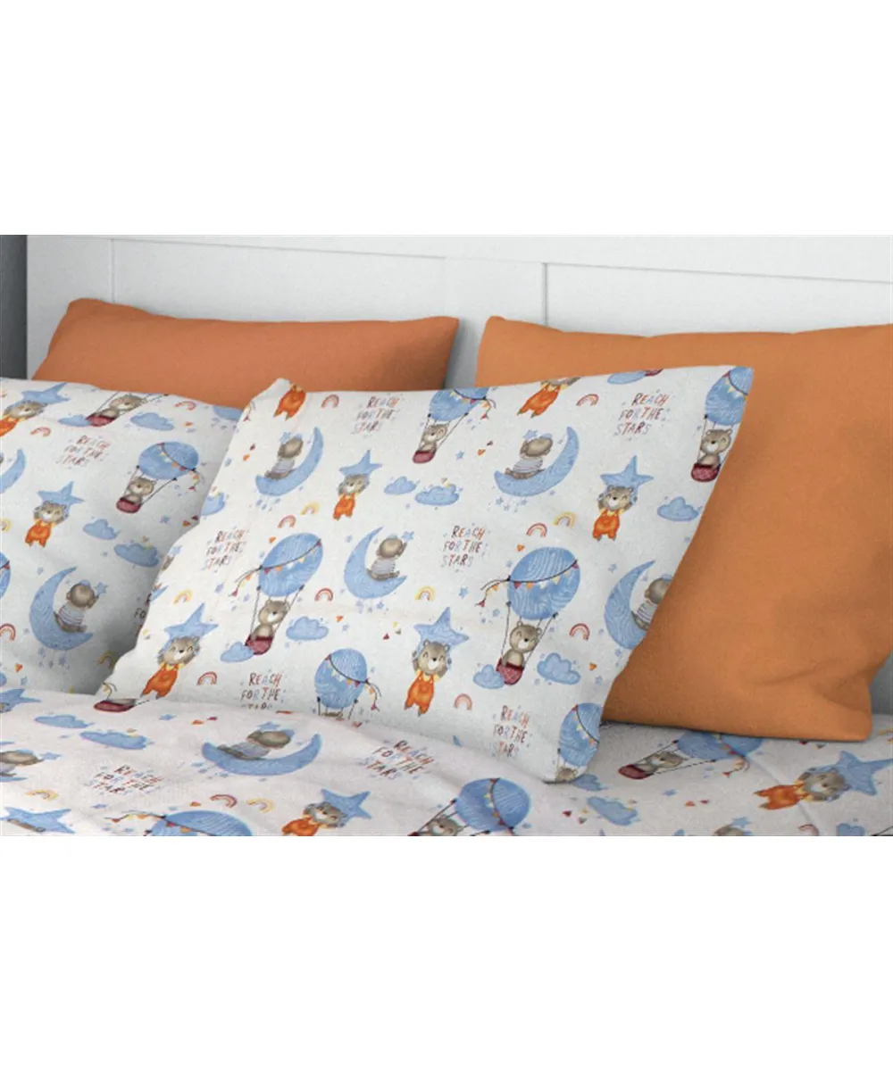ΜΑΞΙΛΑΡΟΘΗΚΗ ΕΜΠΡΙΜΕ kids Reach the stars 191 50Χ70 Sky blue Cotton 100% ΜΑΞΙΛΑΡΟΘΗΚΗ ΕΜΠΡΙΜΕ kids Reach the stars 191 50Χ70 Sky blue Cotton 100%