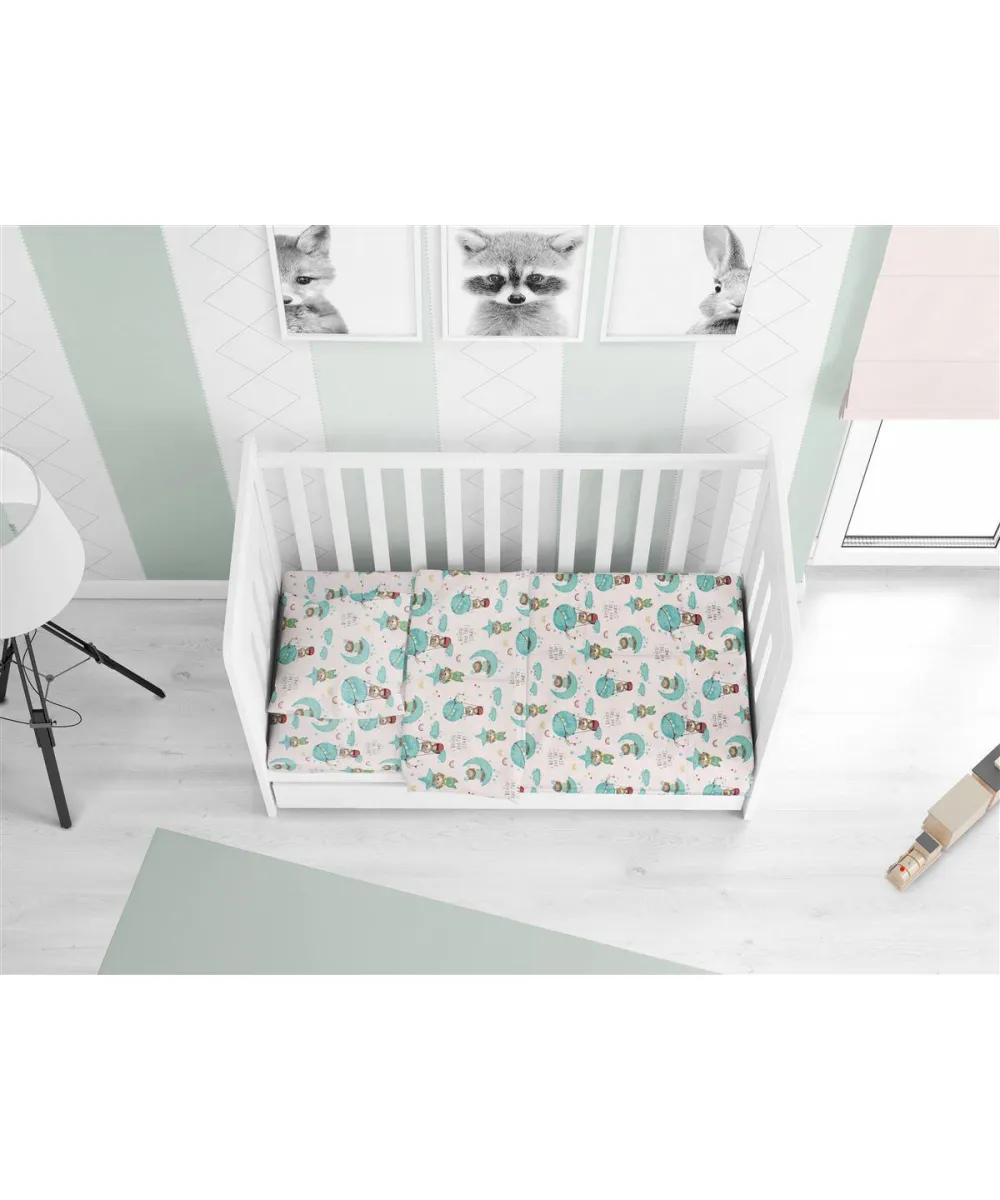 ΣΕΝΤΟΝΙΑ ΕΜΠΡΙΜΕ ΣΕΤ 3 τεμ bebe Reach the stars 192 120X160 Green Cotton 100% ΣΕΝΤΟΝΙΑ ΕΜΠΡΙΜΕ ΣΕΤ 3 τεμ bebe Reach the stars 192 120X160 Green Cotton 100%