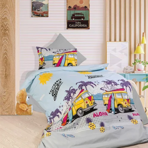 ΠΑΠΛΩΜΑΤΟΘΗΚΗ ΕΜΠΡΙΜΕ Aloha 393 160Χ240 Grey-Sky Blue Cott/Pol 70/30