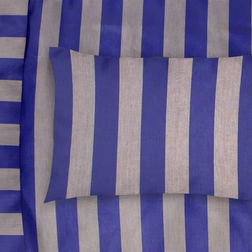 ΜΑΞΙΛΑΡΟΘΗΚΗ ΒΑΜΒΑΚΟΣΑΤΕΝ Stripes 157 50Χ70 Purple-Grey Cotton 100% 