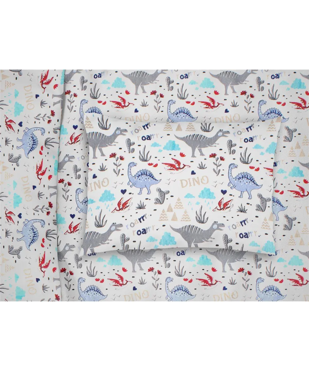 ΜΑΞΙΛΑΡΟΘΗΚΗ ΕΜΠΡΙΜΕ bebe Dino 309 35X45 White-Blue Cott/Pol 70/30