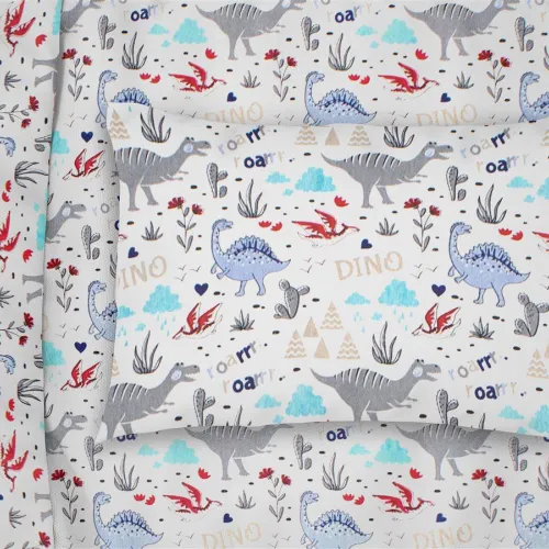ΜΑΞΙΛΑΡΟΘΗΚΗ ΕΜΠΡΙΜΕ bebe Dino 309 35X45 White-Blue Cott/Pol 70/30