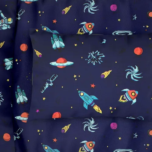 ΜΑΞΙΛΑΡΟΘΗΚΗ ΕΜΠΡΙΜΕ kids Space 189 50X70 Blue Cotton 100% 