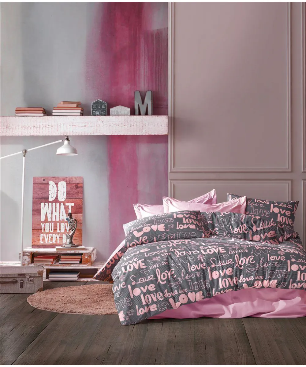 ΣΕΝΤΟΝΙΑ ΕΜΠΡΙΜΕ ΣΕΤ 4 τεμ Αγάπη 299 240X270 Grey-Lila Cott/Pol 70/30