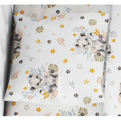 ΜΑΞΙΛΑΡΟΘΗΚΗ ΕΜΠΡΙΜΕ bebe Lion Cub 531 35X45 Grey 100%  Cotton