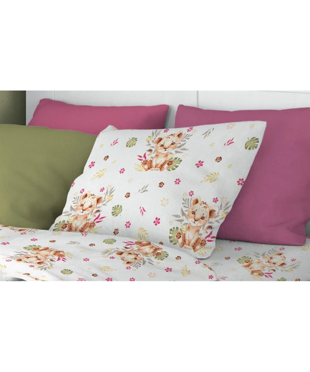 ΜΑΞΙΛΑΡΟΘΗΚΗ ΕΜΠΡΙΜΕ kids Lion Cub 530 50X70 Beige 100%  Cotton