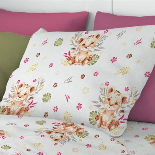 ΜΑΞΙΛΑΡΟΘΗΚΗ ΕΜΠΡΙΜΕ kids Lion Cub 530 50X70 Beige 100%  Cotton