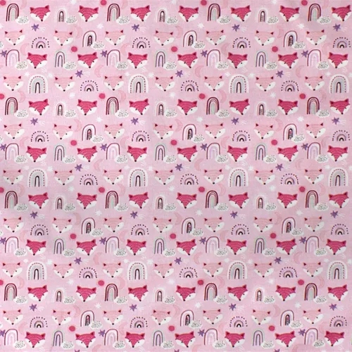 ΠΑΝΑ ΧΑΣΕ bebe Fox 525 80X80 Pink 100%  Cotton
