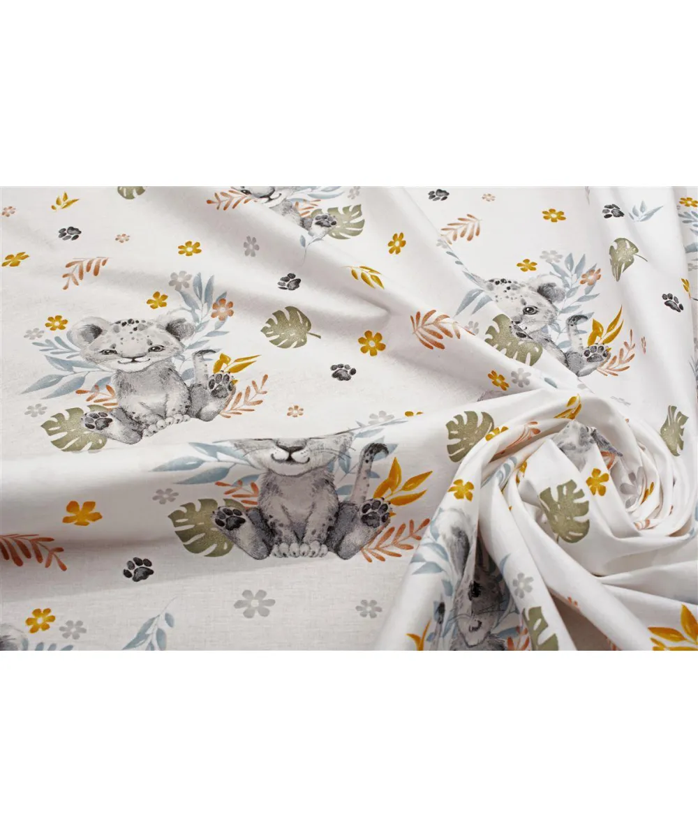 ΣΕΝΤΟΝΙΑ ΕΜΠΡΙΜΕ ΣΕΤ 3 τεμ bebe Lion Cub 531 120X160 Grey 100%  Cotton