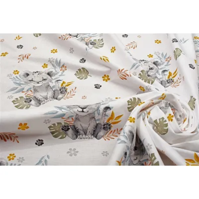 ΣΕΝΤΟΝΙΑ ΕΜΠΡΙΜΕ ΣΕΤ 3 τεμ bebe Lion Cub 531 120X160 Grey 100%  Cotton