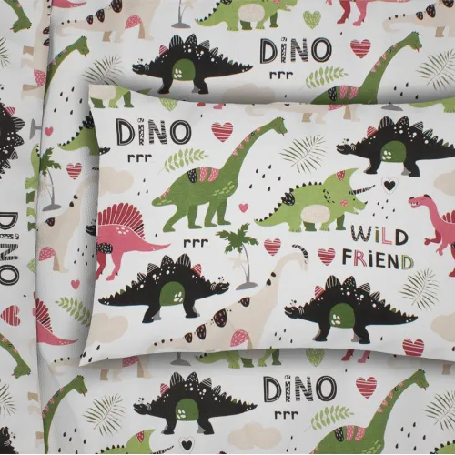ΜΑΞΙΛΑΡΟΘΗΚΗ ΕΜΠΡΙΜΕ kids Dinosaur 518 50X70 Multi-Colour 100%  Cotton