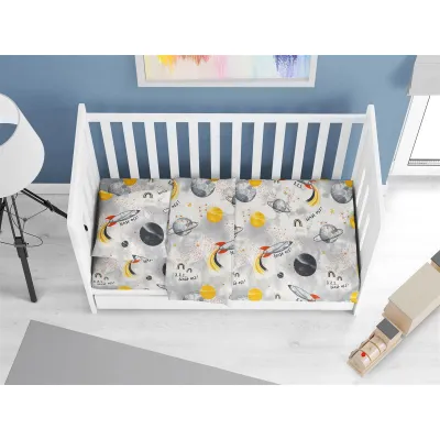ΠΑΠΛΩΜΑΤΟΘΗΚΗ ΕΜΠΡΙΜΕ bebe Spaceship 187 120X160 Grey Cotton 100% 