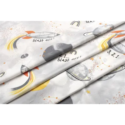 ΣΕΝΤΟΝΙΑ ΕΜΠΡΙΜΕ ΣΕΤ 2 τεμ kids Spaceship 187 160X240 Grey Cotton 100% 
