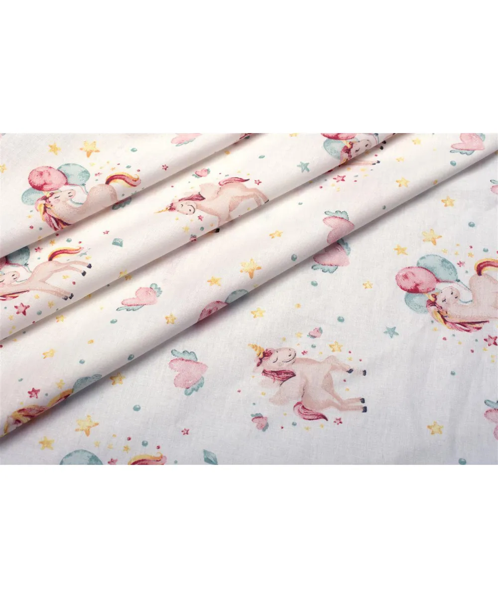 ΣΕΝΤΟΝΙΑ ΕΜΠΡΙΜΕ ΣΕΤ 3 τεμ bebe Unicorn 209 120X160 White-Salmon Cotton 100%