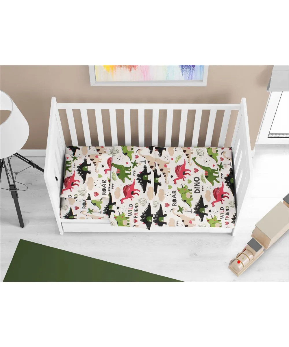 ΠΑΠΛΩΜΑΤΟΘΗΚΗ ΕΜΠΡΙΜΕ bebe Dinosaur 518 120X160 Multi-Colour 100%  Cotton