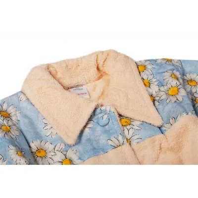 ΜΠΟΥΡΝΟΥΖΙ MINI Γυναικείο με γιακά Salmon L 500 gsm 100%  Cotton