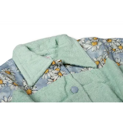 ΜΠΟΥΡΝΟΥΖΙ MINI Γυναικείο με γιακά Mint XL 500 gsm 100%  Cotton