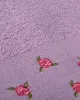 ΠΕΤΣΕΤΑ Με Κέντημα Ανθάκι 450 gsm 50X90 Μωβ 100%  Cotton