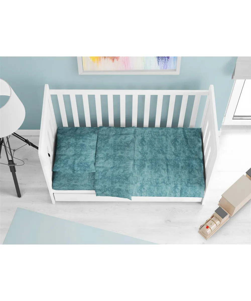 ΚΑΤΩΣΕΝΤΟΝΟ ΜΕ ΛΑΣΤΙΧΟ bebe Premium Shadow 616 0,70X1,40X0,15 Petrol 100%  Cotton