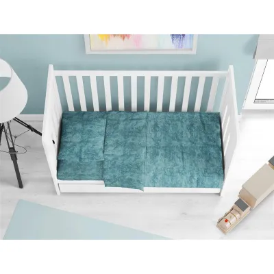 ΚΑΤΩΣΕΝΤΟΝΟ ΜΕ ΛΑΣΤΙΧΟ bebe Premium Shadow 616 0,70X1,40X0,15 Petrol 100%  Cotton