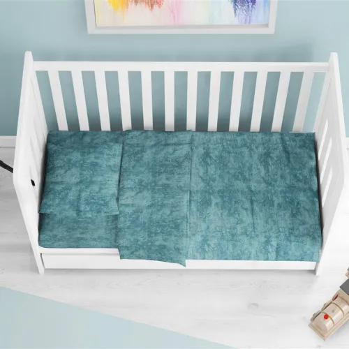 ΚΑΤΩΣΕΝΤΟΝΟ ΜΕ ΛΑΣΤΙΧΟ bebe Premium Shadow 616 0,70X1,40X0,15 Petrol 100%  Cotton