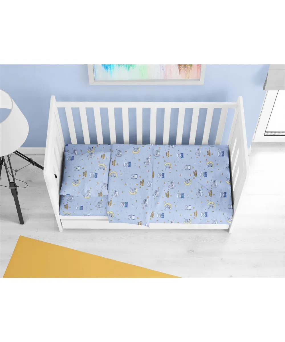 ΚΑΤΩΣΕΝΤΟΝΟ ΜΕ ΛΑΣΤΙΧΟ bebe Sweet Dreams 551 0,70X1,40X0,15 Sky Blue 100%  Cotton