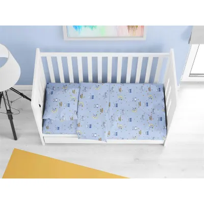 ΚΑΤΩΣΕΝΤΟΝΟ ΜΕ ΛΑΣΤΙΧΟ bebe Sweet Dreams 551 0,70X1,40X0,15 Sky Blue 100%  Cotton