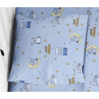 ΜΑΞΙΛΑΡΟΘΗΚΗ ΕΜΠΡΙΜΕ bebe Sweet Dreams 551 35X45 Sky Blue 100%  Cotton