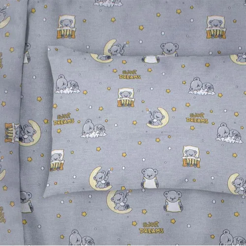 ΜΑΞΙΛΑΡΟΘΗΚΗ ΕΜΠΡΙΜΕ bebe Sweet Dreams 552 35X45 Grey 100%  Cotton