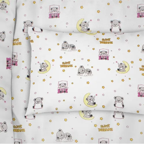 ΜΑΞΙΛΑΡΟΘΗΚΗ ΕΜΠΡΙΜΕ bebe Sweet Dreams 553 35X45 White-Pink 100%  Cotton