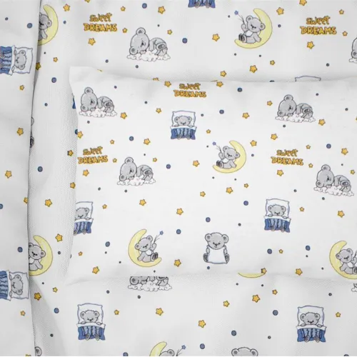 ΜΑΞΙΛΑΡΟΘΗΚΗ ΕΜΠΡΙΜΕ kids Sweet Dreams 554 50X70 White-Sky Blue 100%  Cotton